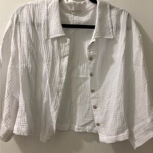 Z Supply Classic White Gauze Button Down